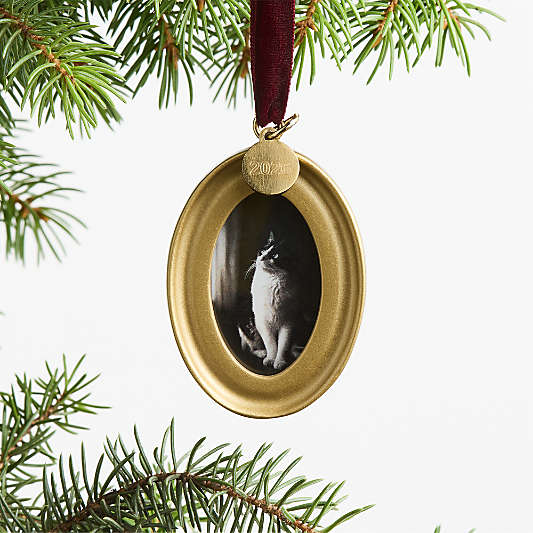 Gold Oval 2026 Frame Christmas Tree Ornament