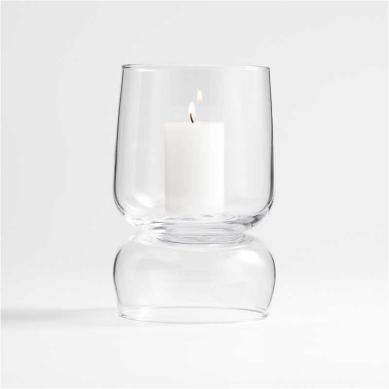 Glencoe Reversible Glass Hurricane Candle Holder 9"