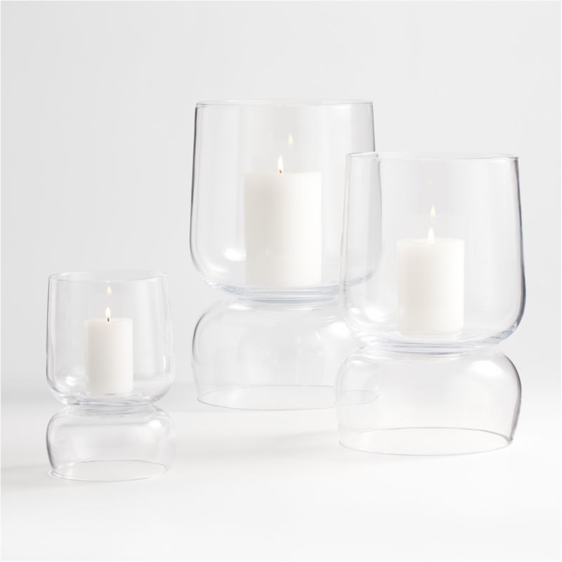 Glencoe Reversible Glass Hurricane Candle Holder 9"