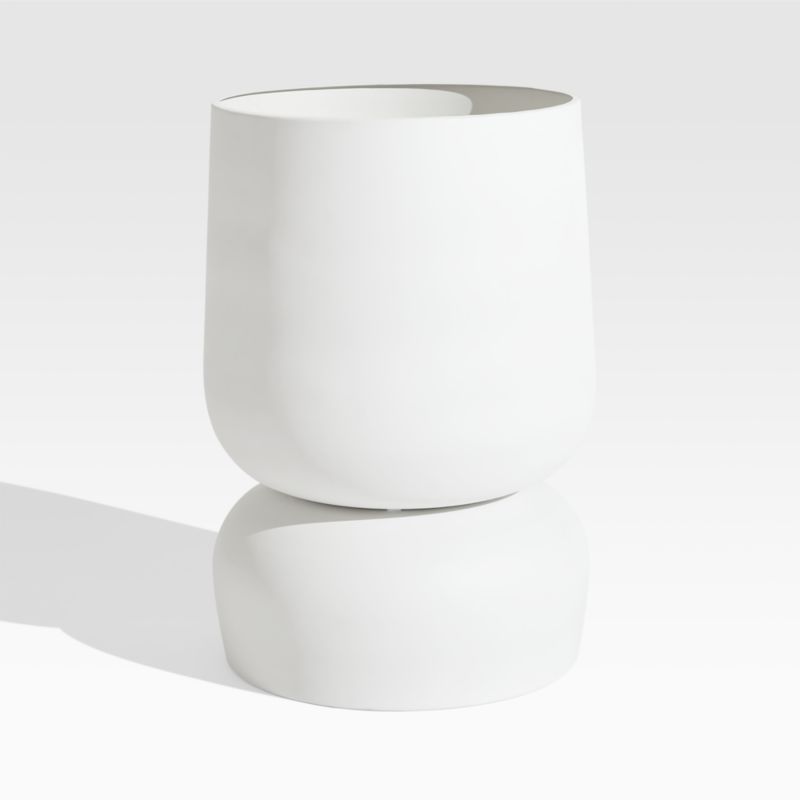 Viewing product image Glencoe 15.75" x 23.43" Large Reversible White Metal Planter - image 1 of 1