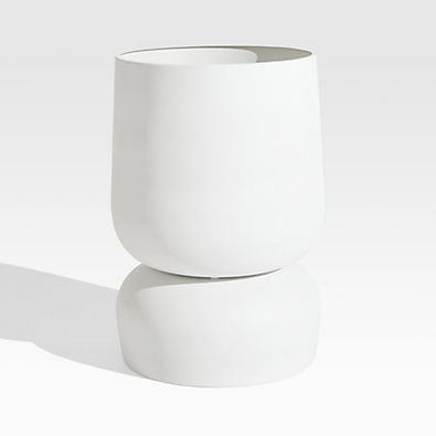 View Glencoe 15.75" x 23.43" Large Reversible White Metal Planter details