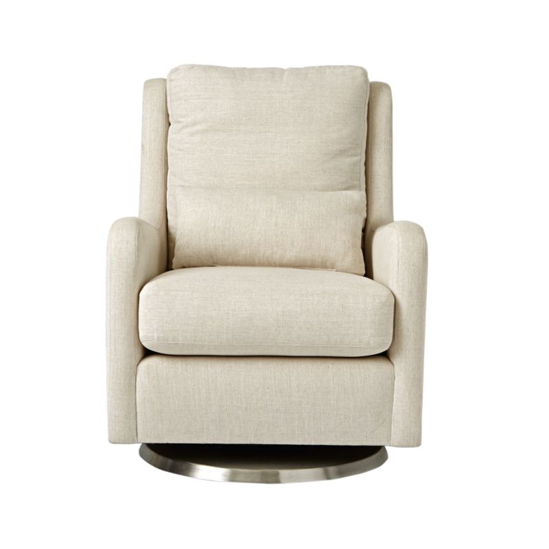 Milo Cream Nursery Swivel Glider Chair with Silver Base - image 12 of 15