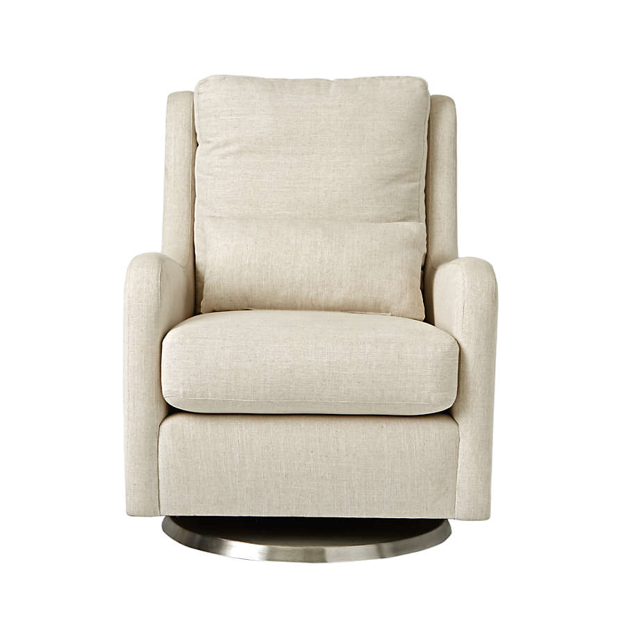 Cream Swivel Nursery Glider Chair Reviews Crate Kids Canada