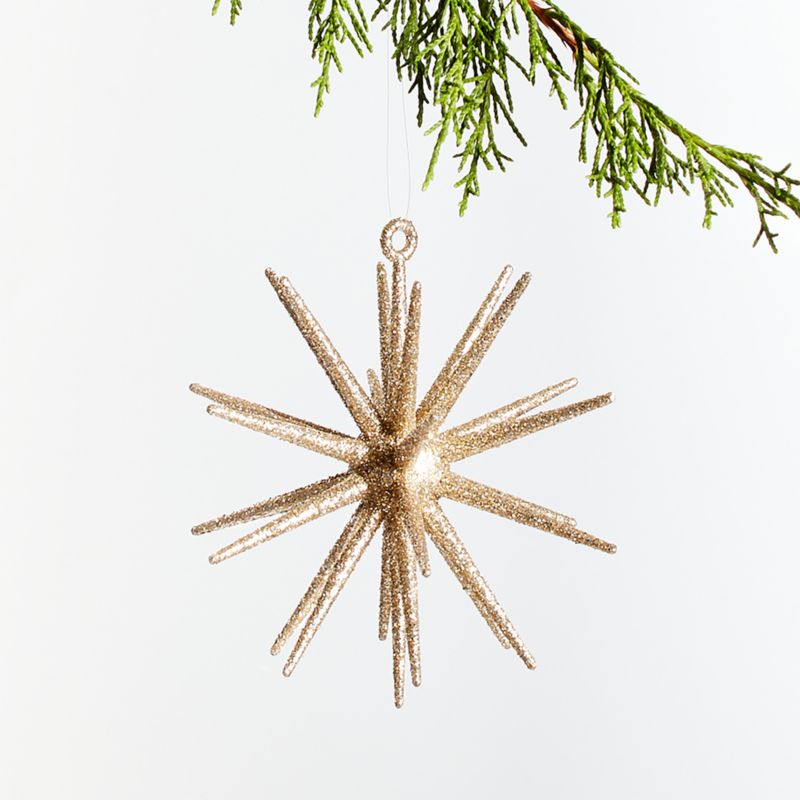 Gold Glitter 3D Star Christmas Tree Ornament - image 0 of 7