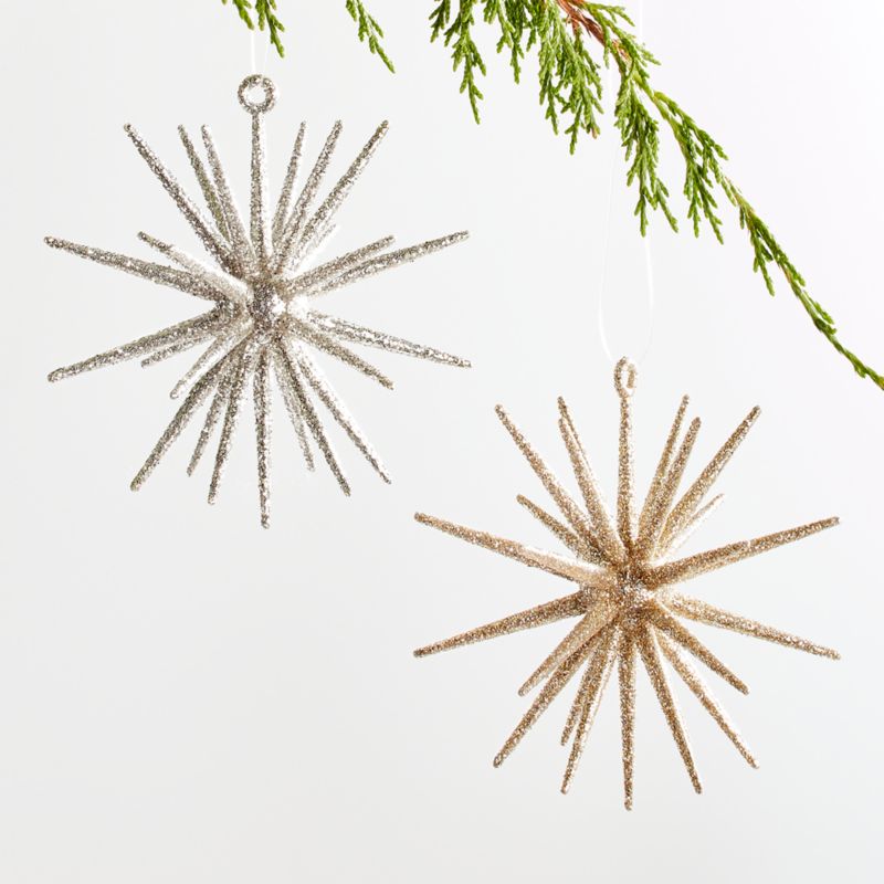 Gold Glitter 3D Star Christmas Tree Ornament - image 1 of 7