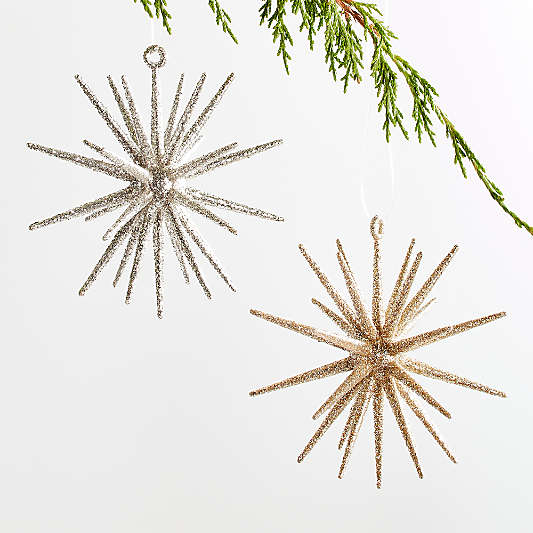 Glitter 3D Star Christmas Ornaments