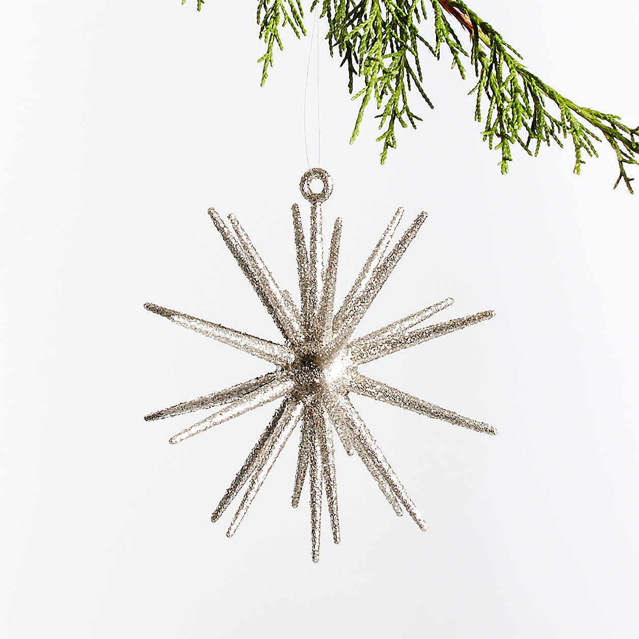 Glitter 3D Star Christmas Tree Ornaments | Crate & Barrel