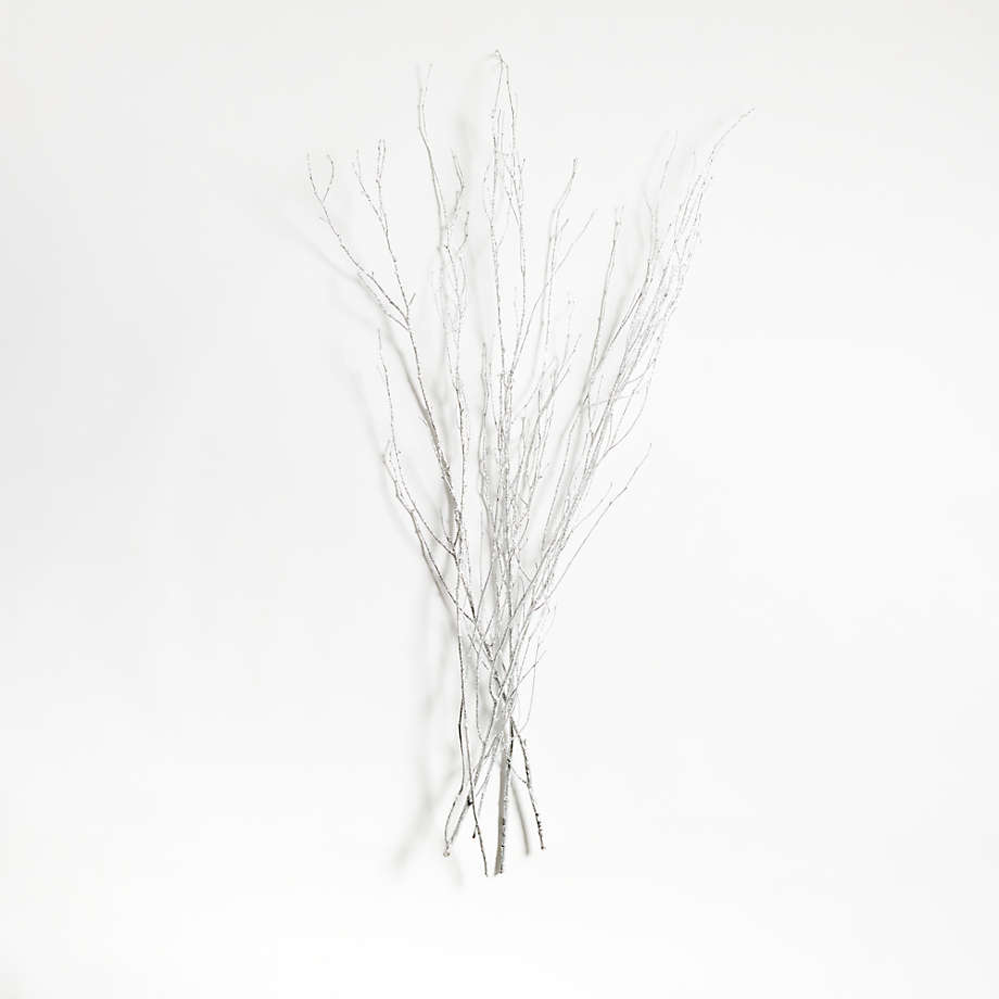 White Glitter Branch 4 Reviews Crate Barrel white-glitter-branch-4-reviews-crate-barrel