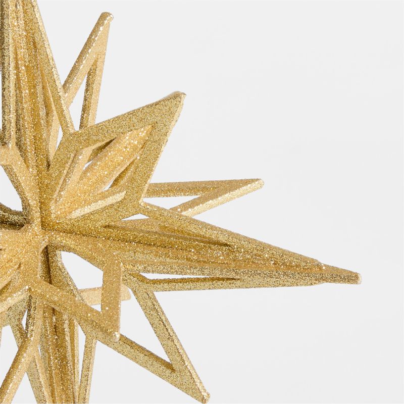 Gold Glitter Radiant Christmas Tree Topper - image 1 of 2