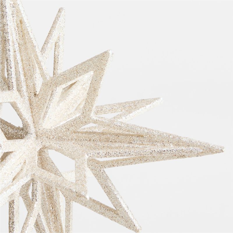 Silver Glitter Radiant Christmas Tree Topper - image 1 of 2