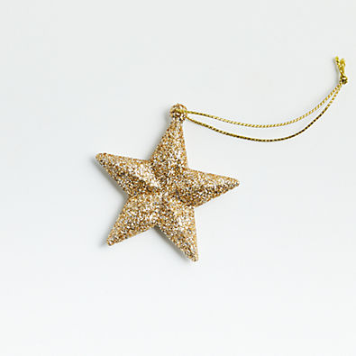 View Gold Glitter Star Christmas Tree Ornament details
