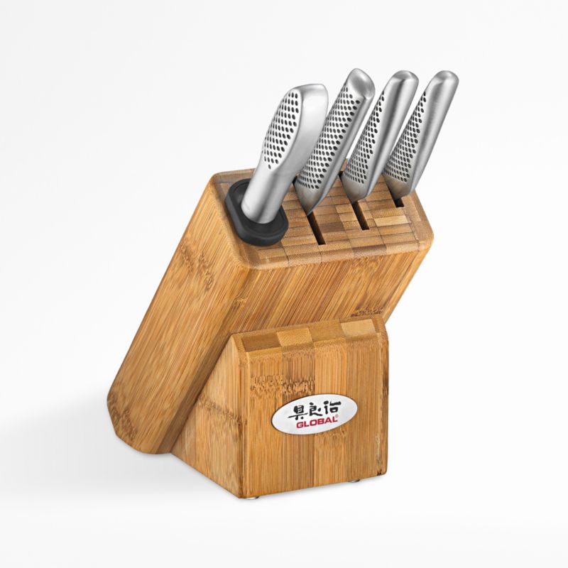 Global Classic 5-Piece Knife Set + Magnetic Bar