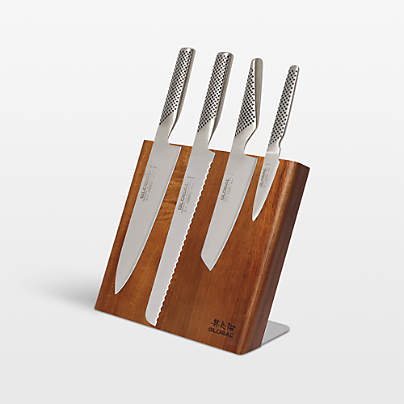 Global ® Bitoku Acacia 5-Piece Classic Essentials Knife Set