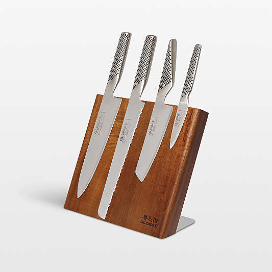 Global ® Bitoku Acacia 5-Piece Classic Essentials Knife Set