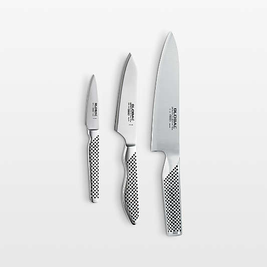 Global ® Classic 3-Piece Chef's Knife, Utility Knife, Paring Knife Set