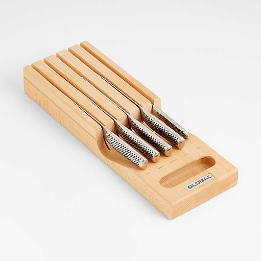 Global ® Classic In-Drawer 6-Piece Knife Block Set