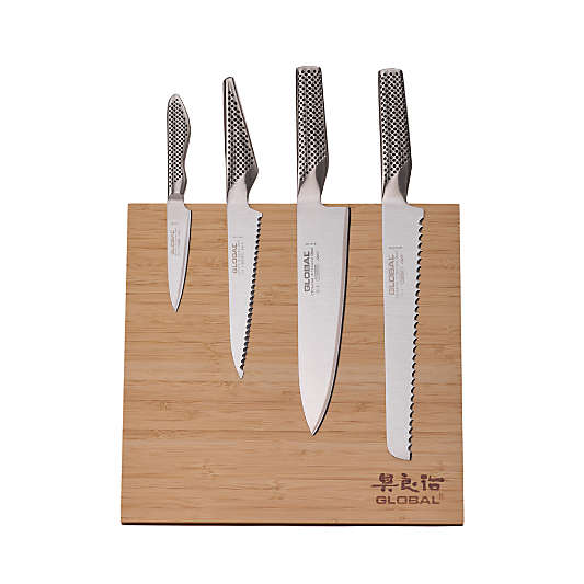 Global ® Bitoku Bamboo 5-Piece Classic Essentials Knife Set