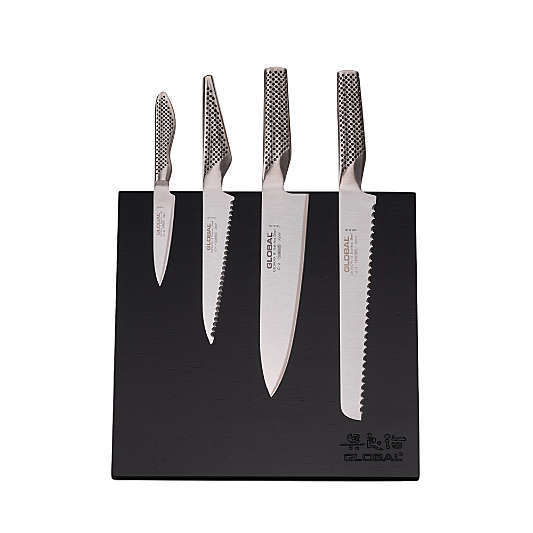 Global ® Bitoku Acacia 5-Piece Classic Essentials Knife Set
