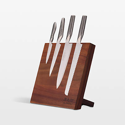 Global ® Bitoku Rubberwood 5-Piece Classic Essentials Knife Set