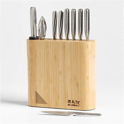 Global ® Kanpeki Bamboo 10-Piece Knife Block Set