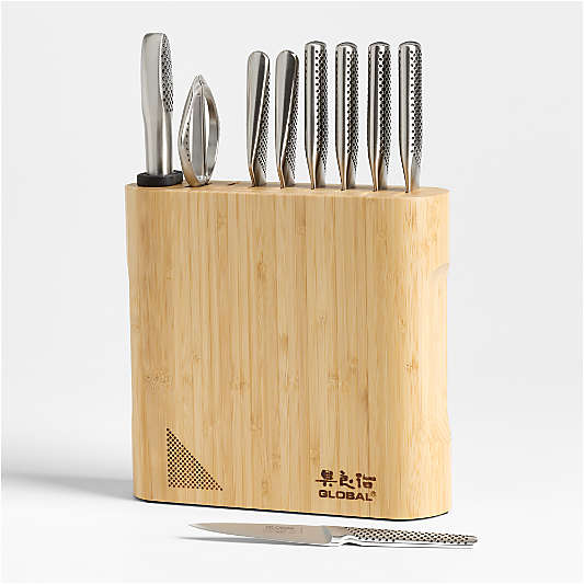 Global ® Kanpeki Bamboo 10-Piece Knife Block Set