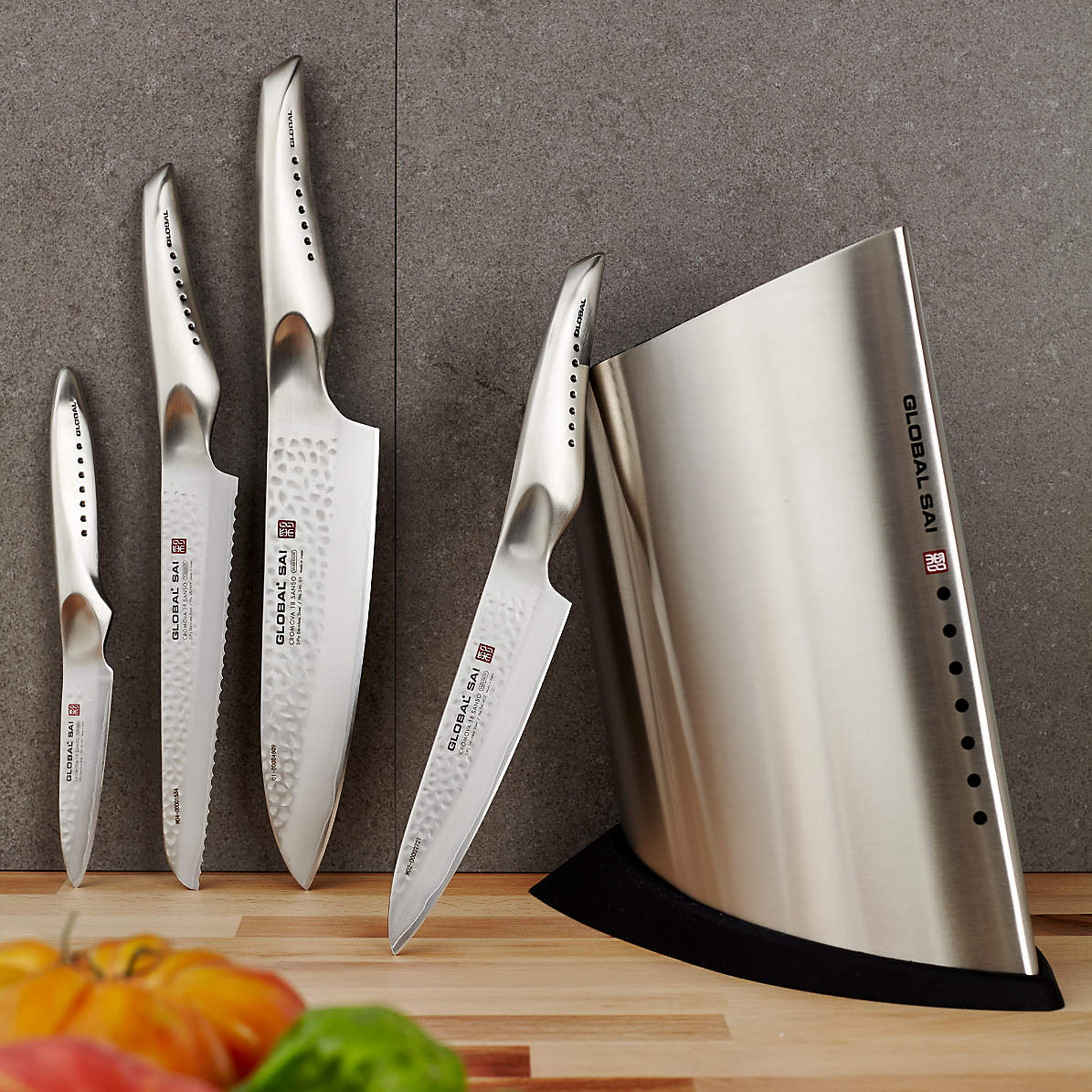 Global 7-Piece Ikasu Knife Block Set