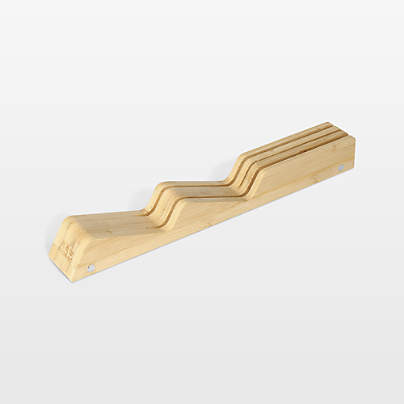 Global ® Seiso 3-Slot Bamboo Knife Organizer