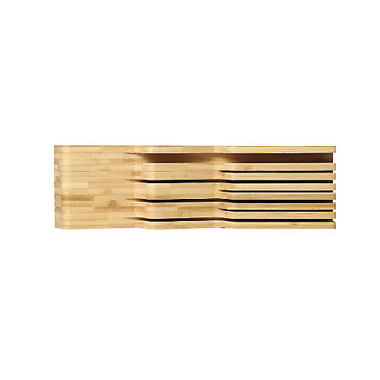 Global ® Seiso 7-Slot Bamboo Knife Organizer