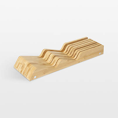 Global ® Seiso 7-Slot Bamboo Knife Organizer