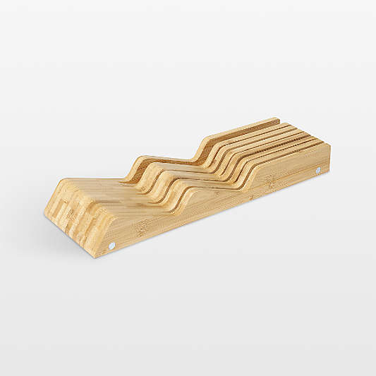Global ® Seiso 7-Slot Bamboo Knife Organizer