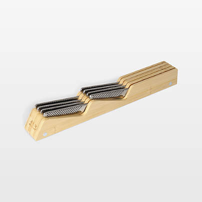 Global ® Seiso 8-Slot Bamboo Knife Organizer