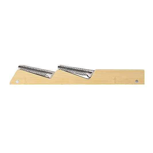 Global ® Seiso 8-Slot Bamboo Knife Organizer Set