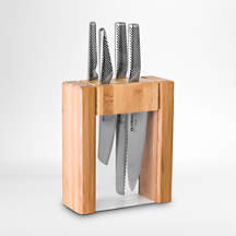 Global ® Classic Ikasu 5-Piece Wood Knife Block Set