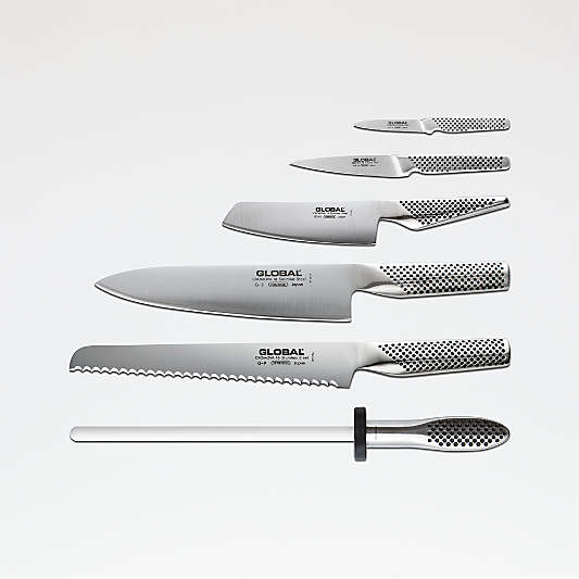 Global ® Classic Cutlery Takashi 7-Piece Wood Block Knife Set