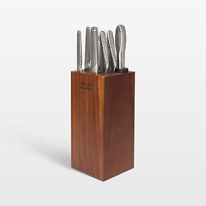 Global ® Toshi 9-Piece Acacia Knife Block Set