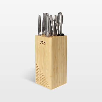 Global ® Toshi 9-Piece Bamboo Knife Block Set