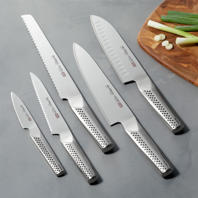 Global UKON 6 Piece Knife Block Set — KitchenKapers