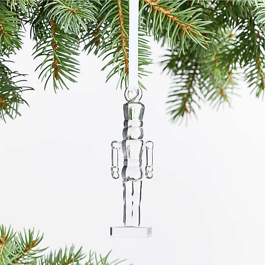 Glass Nutcracker Christmas Tree Ornament