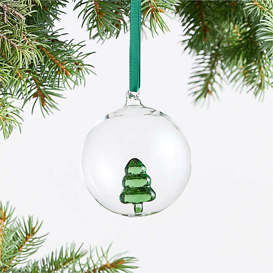 Glass Tree Christmas Ornament