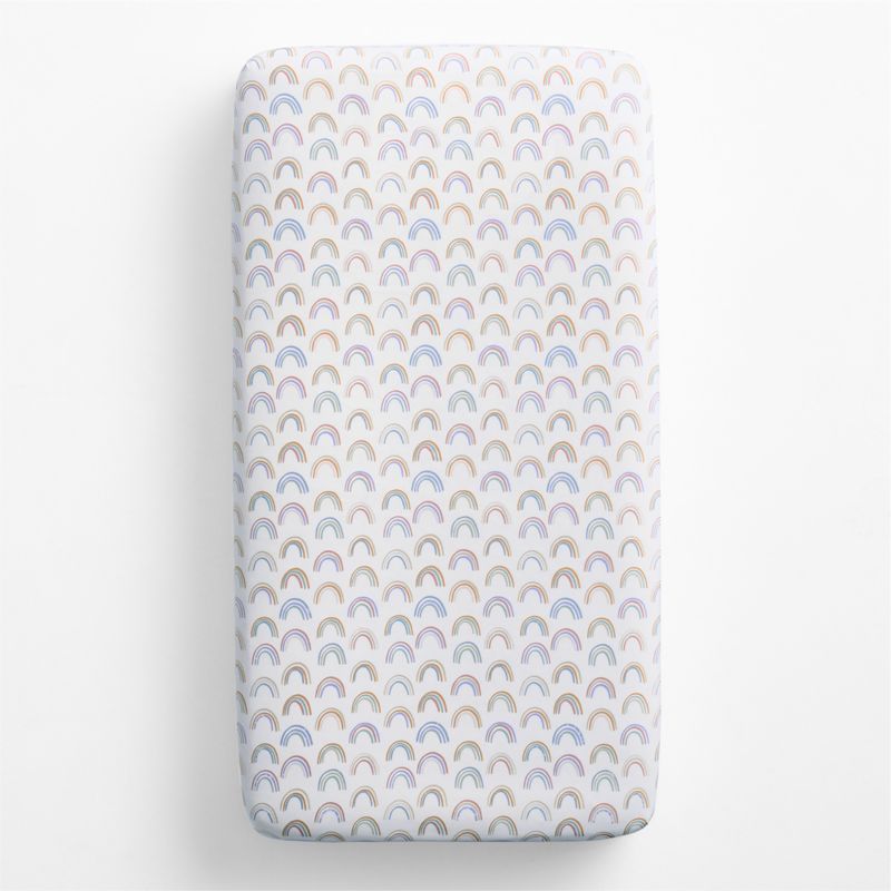 Gemma Rainbow Organic Cotton Baby Crib Fitted Sheet - image 2 of 5