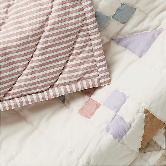 Gemma Rainbow 100% Organic Cotton Baby Crib Quilt