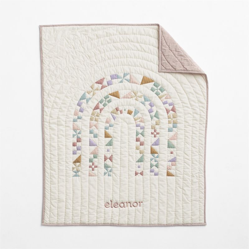 Gemma Rainbow Organic Cotton Baby Crib Quilt - image 2 of 6