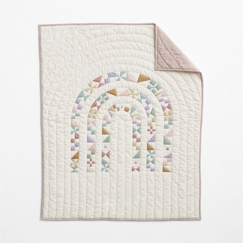 Gemma Rainbow Organic Cotton Baby Crib Quilt - image 3 of 6