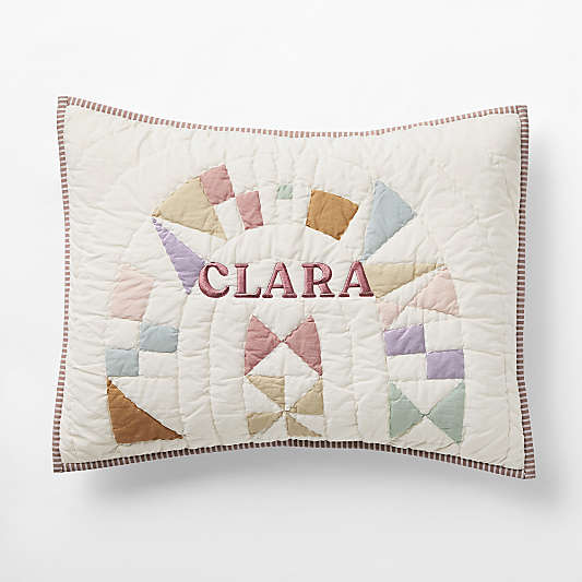 Gemma Rainbow Organic Cotton Kids Pillow Sham