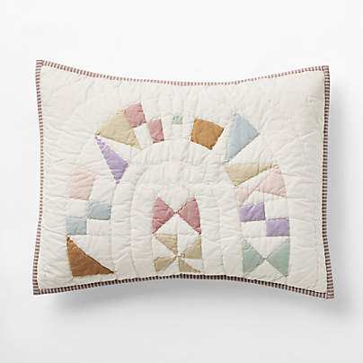 Gemma Rainbow Organic Cotton Kids Pillow Sham