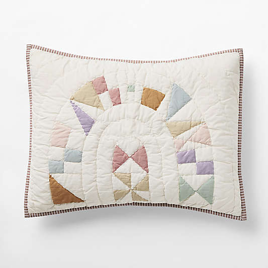 Gemma Rainbow Organic Cotton Kids Pillow Sham