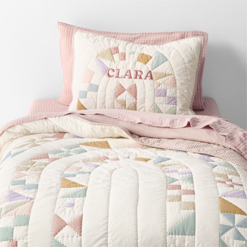 Gemma Rainbow 100% Organic Cotton Kids Twin Quilt - image 5 of 6