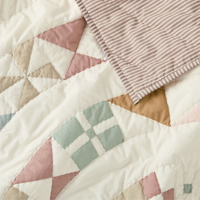 Gemma Rainbow 100% Organic Cotton Kids Twin Quilt - image 4 of 6