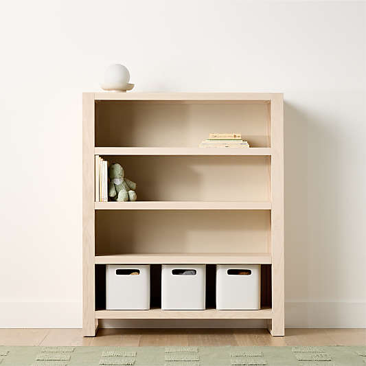 Gemini 45" Sunwashed Ash Wood 4-Shelf Tall Kids Bookcase