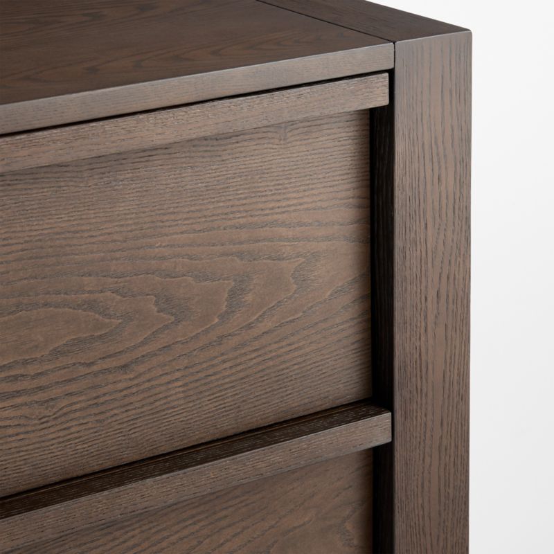 Gemini 55" Deep Brown Ash Wood Wide 6-Drawer Kids Dresser - image 5 of 10